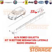 Alfa Romeo Giulietta Kit 16 Bottone Modanatura Laterale Nuovo Originale 71776851